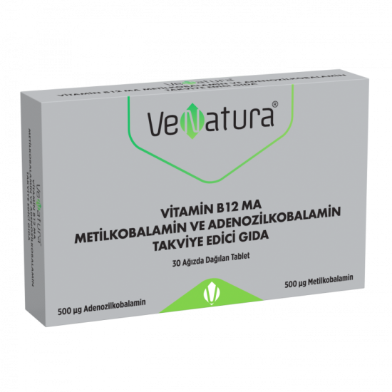 VeNatura Vitamin B12 MA Metilkobalamin ve Adenozilkobalamin Takviye Edici Gıda VeNatura Vitamin B12 MA Metilkobalamin ve Adenozilkobalamin Takviye Edici Gıda - Vitamin ve Mineral Takviyeleri