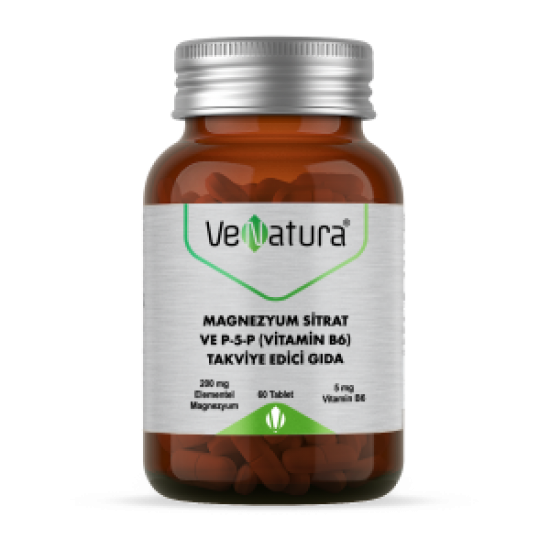 VeNatura Magnezyum Sitrat ve P-5-P (Vitamin B6) Takviye Edici Gıda VeNatura Magnezyum Sitrat ve P-5-P (Vitamin B6) Takviye Edici Gıda - Mineraller