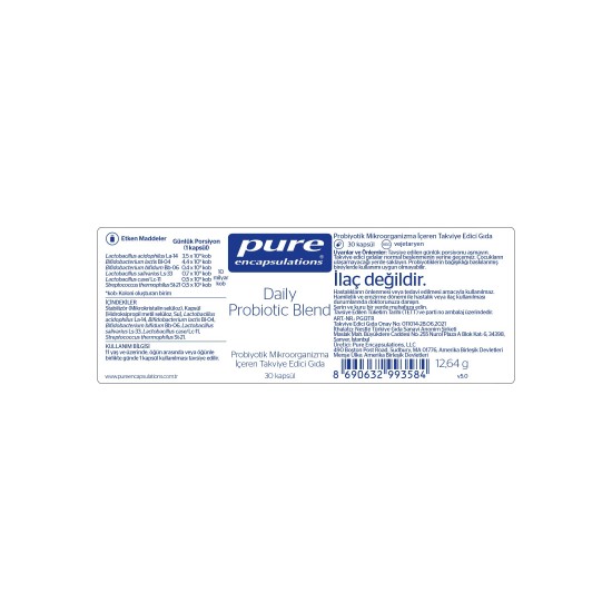 Daily Probiotic Blend | Pure Encapsulations® Ürün Resmi Daily Probiotic Blend | Pure Encapsulations® Ürün Görseli