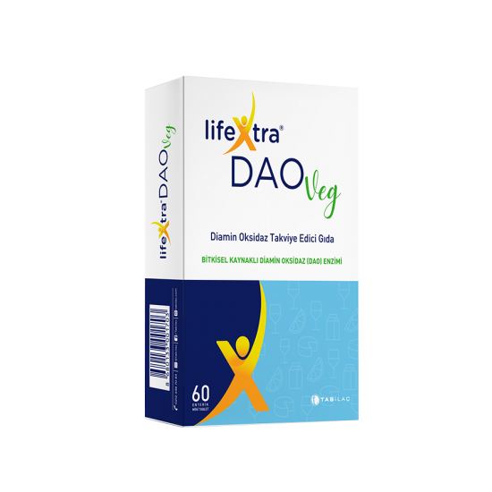 LifeXtra DAOVeg Diamin Oksidaz Vegan Takviye Edici Gıda LifeXtra DAOVeg Diamin Oksidaz Takviye Edici Gıda Ürün Görseli